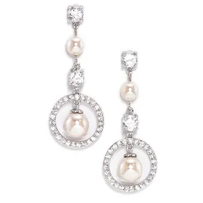 Lara Freshwater Pearl and Crystal Dangle Earring