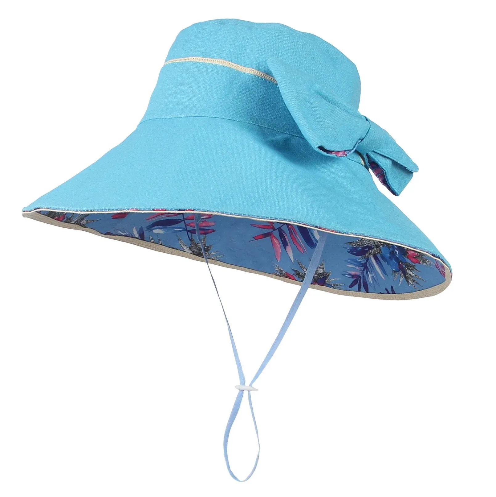 Large Brim Bowknot Bucket Hat Sun Hat