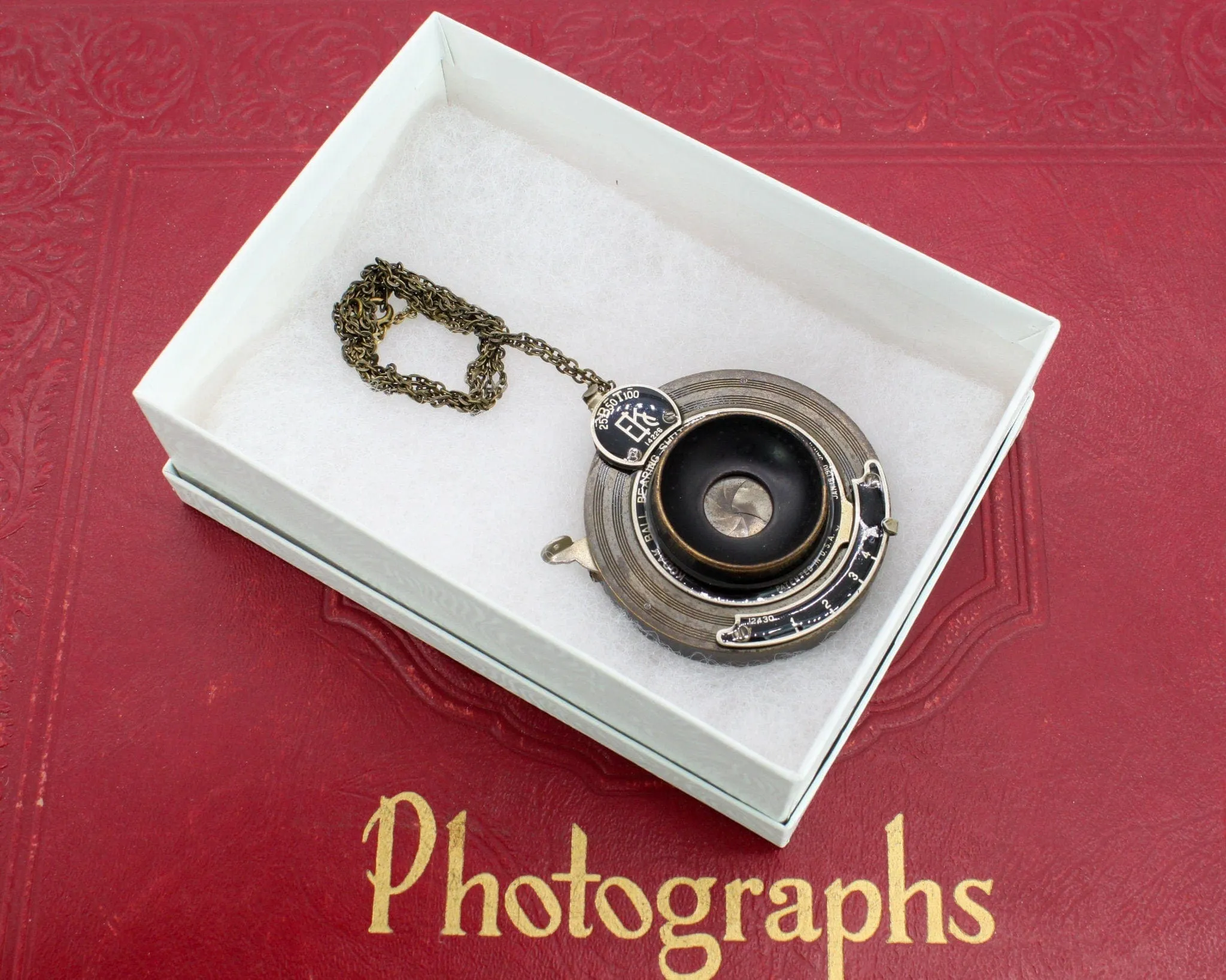 Large Vintage Camera Lens Pendant Necklace, Gift for Wife, Eco-friendly upcycled Statement Jewelry, handmade steampunk jewelry gift