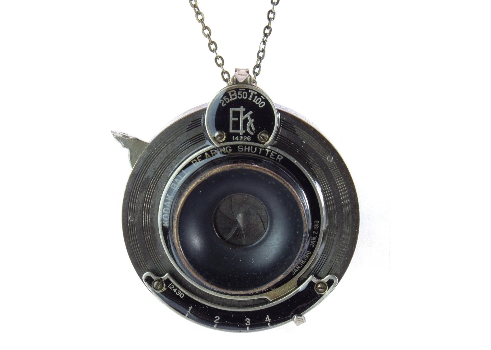 Large Vintage Camera Lens Pendant Necklace, Gift for Wife, Eco-friendly upcycled Statement Jewelry, handmade steampunk jewelry gift