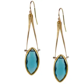 Larkspur Blue Quartz Earrings