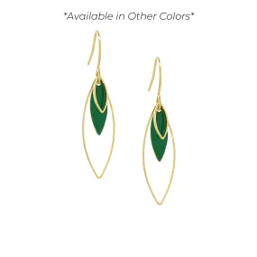 “Le Délice” Petite Marquise Enamel Drop Earrings