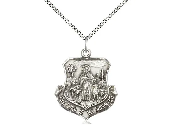 Lord Is My Shepherd Silver Pendant With Chain Religious