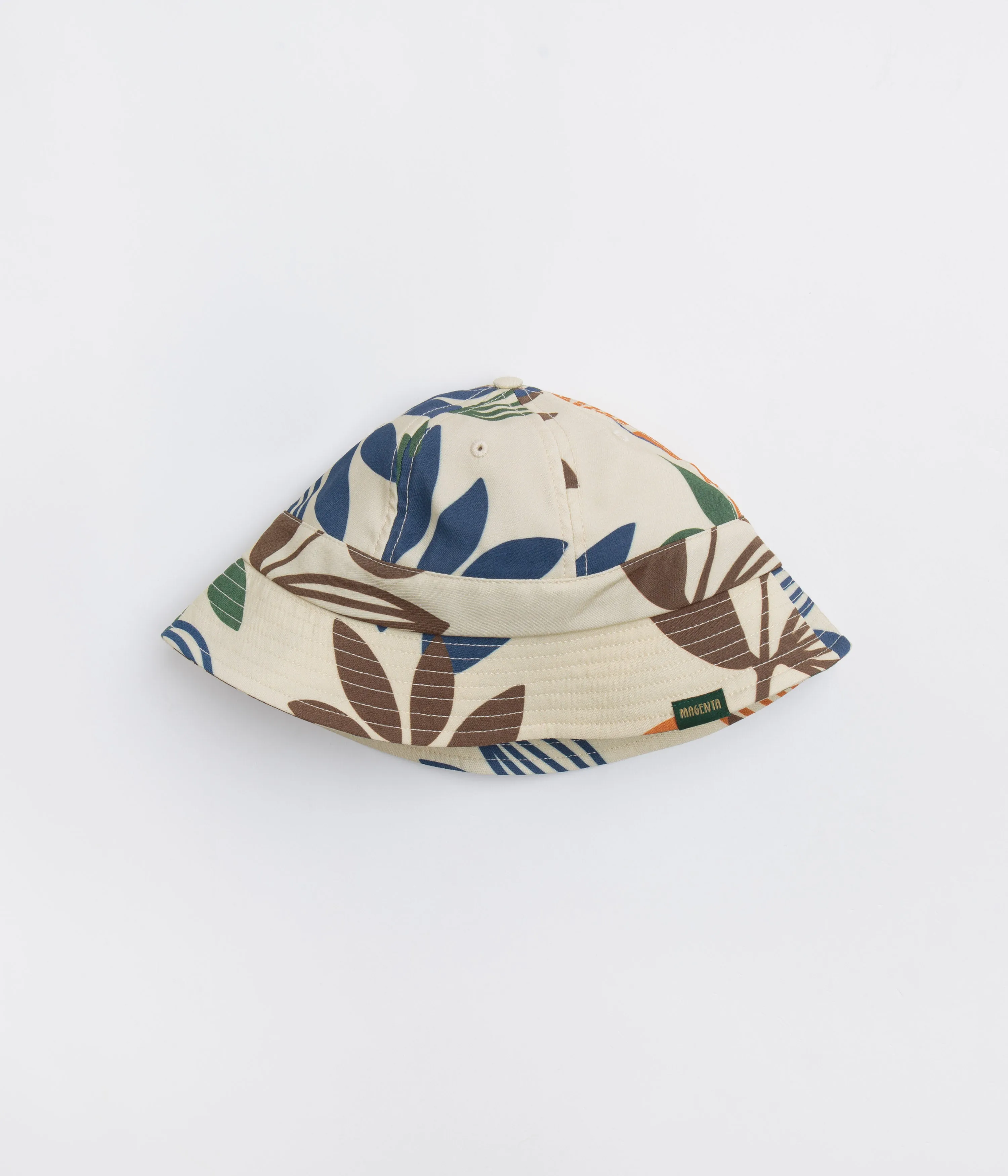 Magenta All Over Plant Bucket Hat - Natural