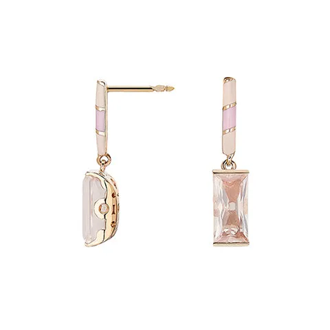 Memphis Bubble Baguette Day Drops Earrings