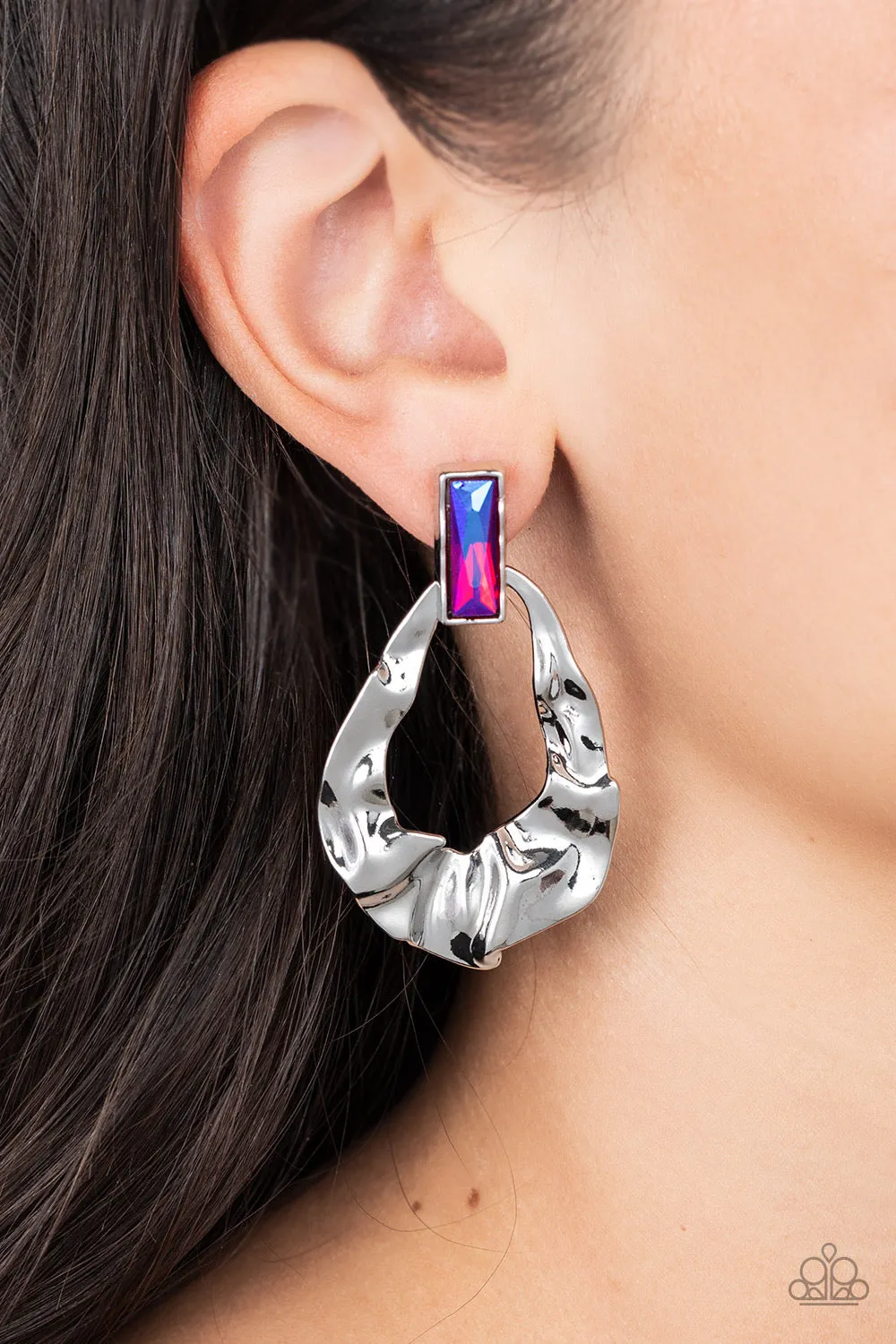 Metro Meltdown - Pink Earrings - Paparazzi Accessories