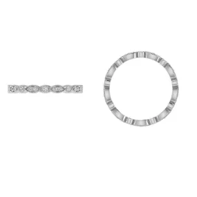 Milgrain Marquise and Dot Diamond Eternity Ring