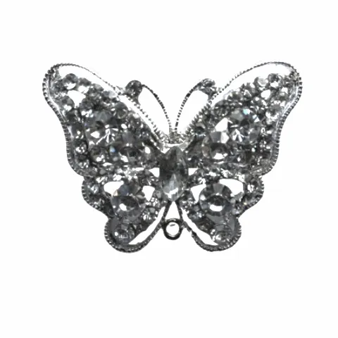 Miss Rose Sister Violet Vintage Style Diamante Brooch - Butterfly