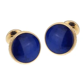 Montblanc Meisterstuck Yellow Gold and Lapis Cufflinks