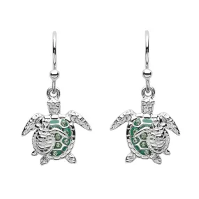 Mother And Baby Turtle Earrings With Swarovski® Crystals