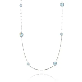 Multi-Gem Station Necklace with Sky Blue Topaz - SN20302