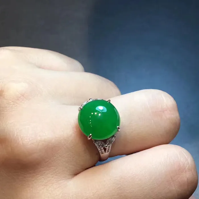 Natural Jade Ring Jadeite Ring NRG033