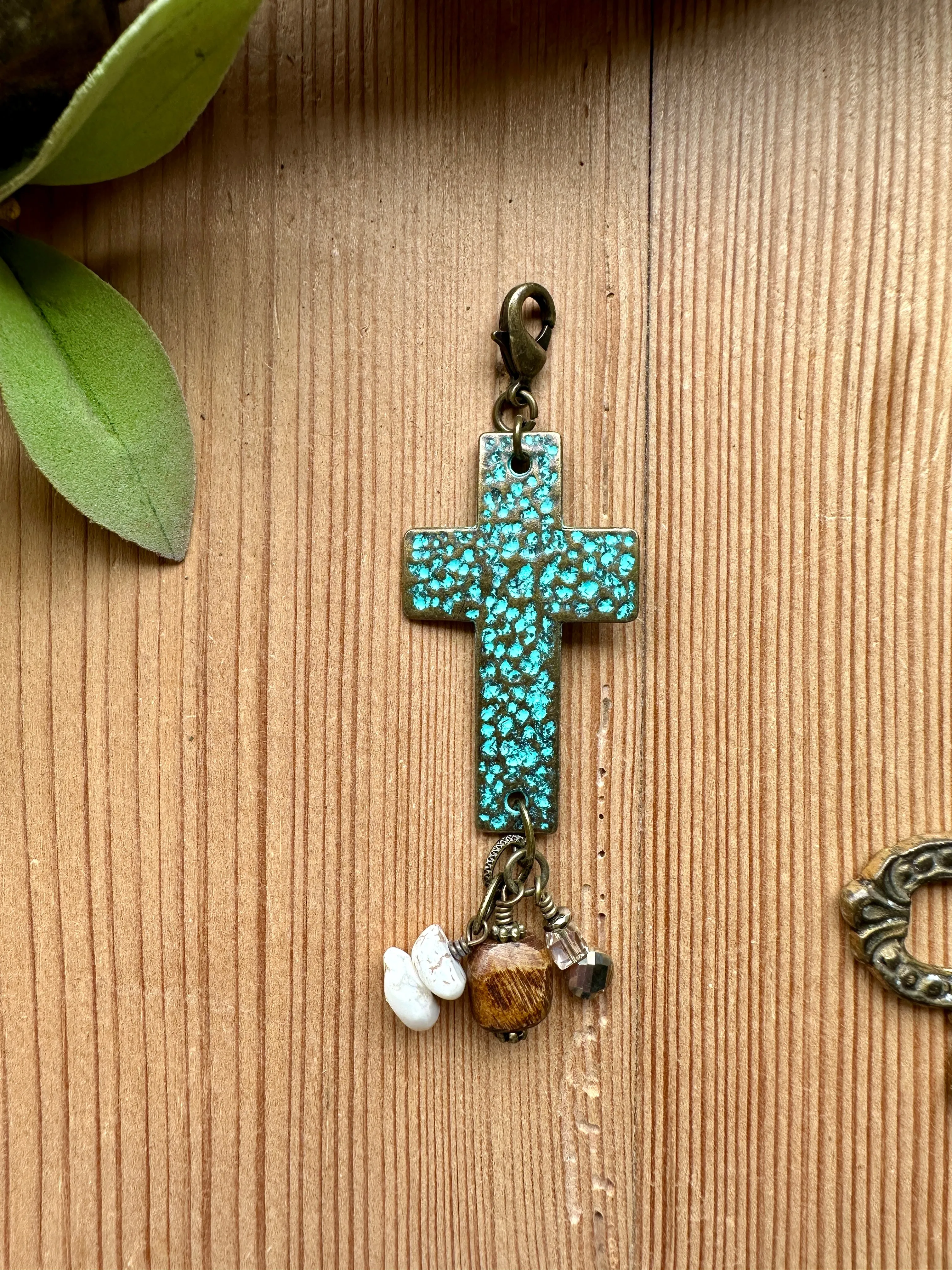 Naughty Naturals Turquoise Cross Pendant