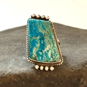 Navajo Caribbean Blue Ring - Size 8.5