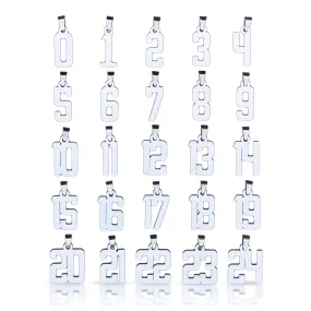 Number Pendants (Pendant Only) - Stainless Steel