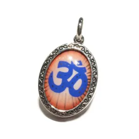 Om Symbol Sterling Silver Picture Amulet