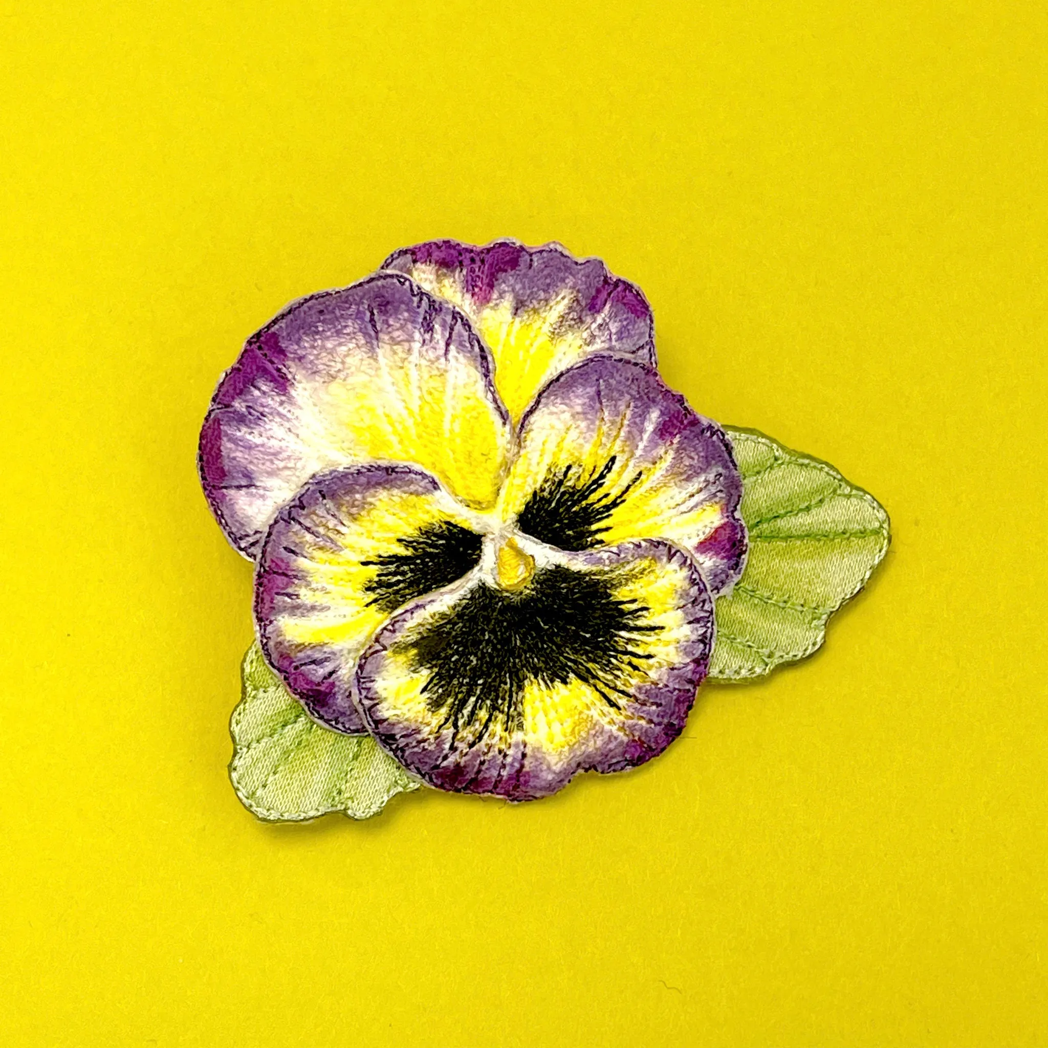 Pansy purple Brooch