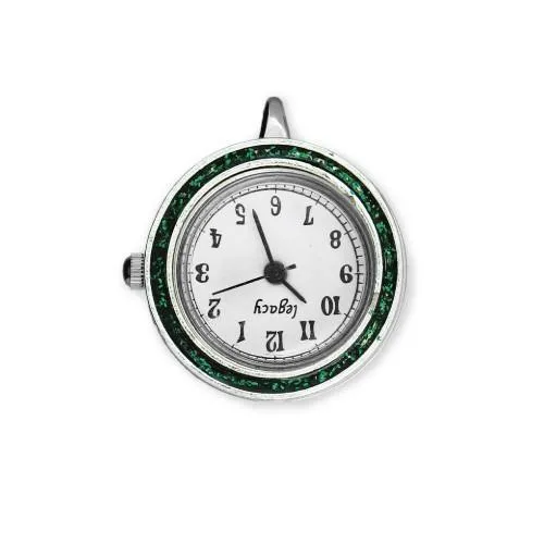 Pendant Watch Face with Green Epoxy