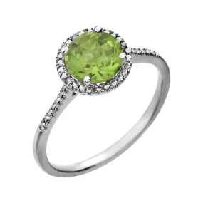 Peridot   Diamond Accent Ring