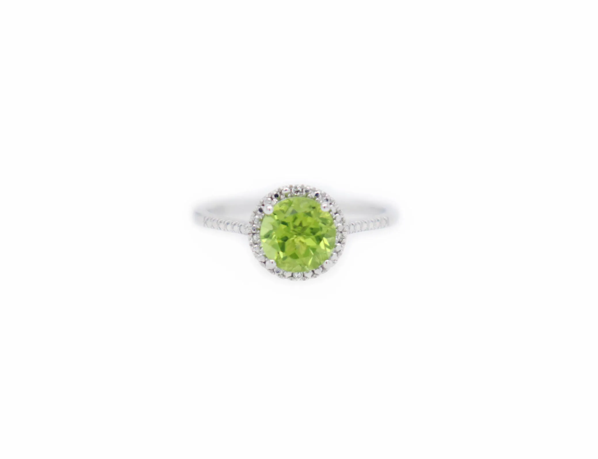 Peridot   Diamond Accent Ring