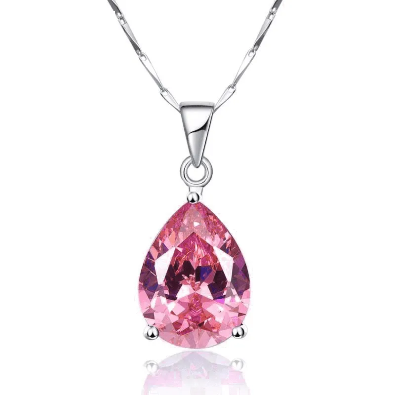 Persian Pink Pear 13.9CT Pink Topaz IOBI Precious Gems Pendant