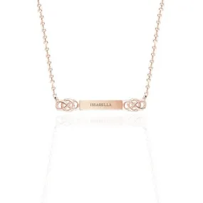 Personalised Name Bar Celtic Layered Necklace in Gold Vermeil