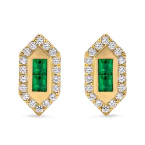 Pharaoh Emerald Stud Earrings