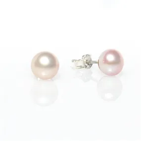 Pink Pearl Studs 6mm