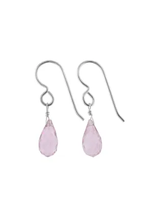 Pink Quartz Baby Pink Gemstone Earrings