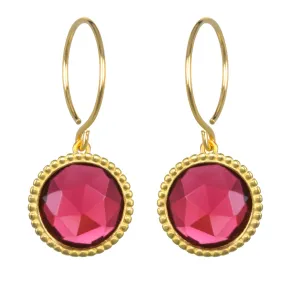 Pink Quartz Daphne Earrings Gold