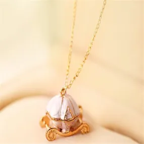 Princess Fairy Carriage Necklace Exquisite Pendant