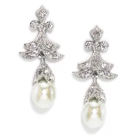 Priya Freshwater Pearl and Crystal Bridal Earring