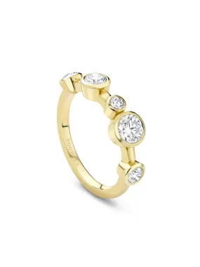 Raindance Large Half-Hoop Yellow Gold Diamond Ring