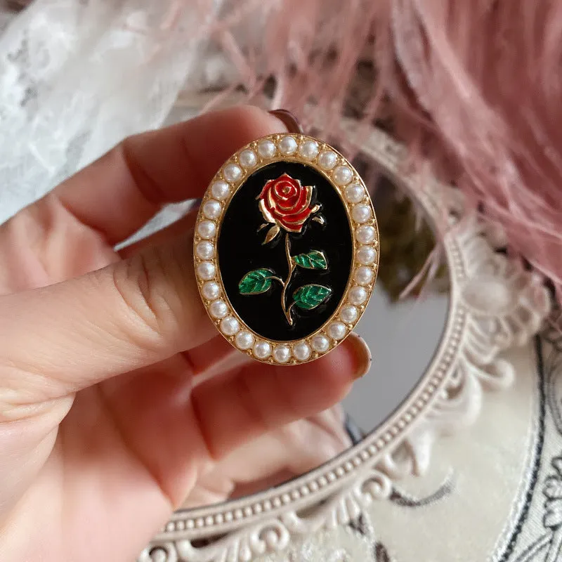 Retro Flower Ear Pins & Brooch