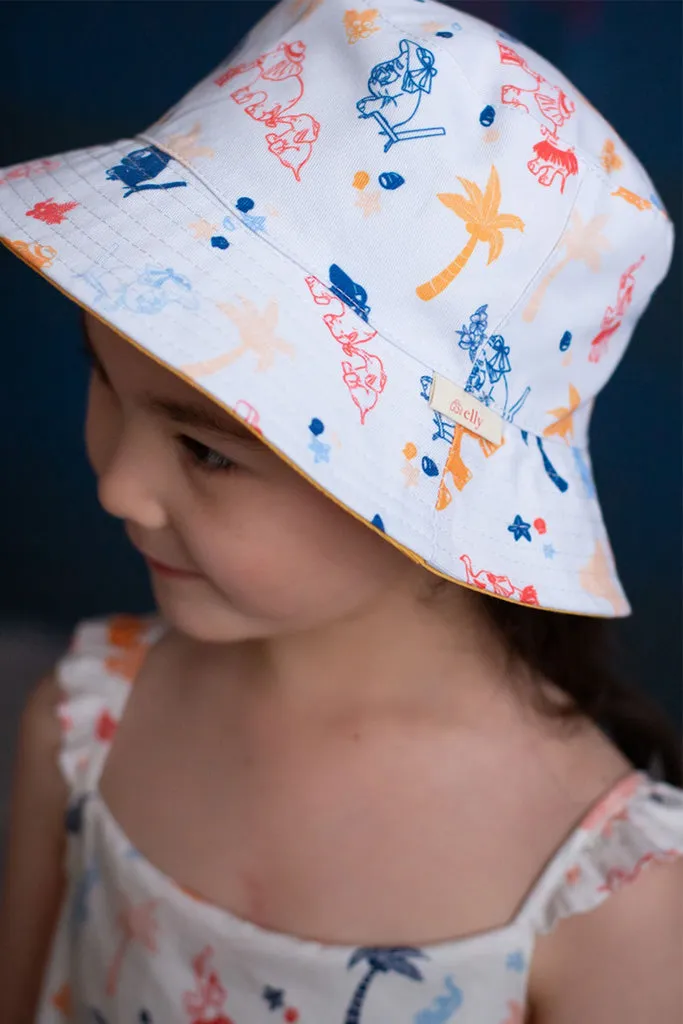 Reversible Bucket Hat (Kids) - Cream Summertime