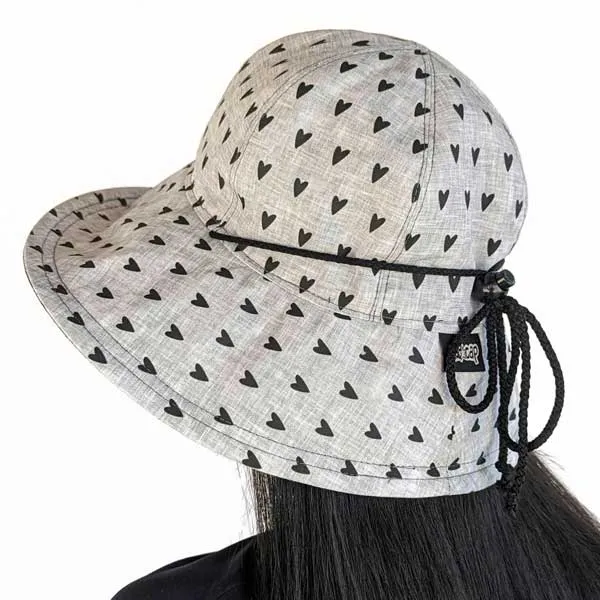 Reversible Wide Brim Bucket Sun Hat, holiday hat, with adjustable fit, chinstrap