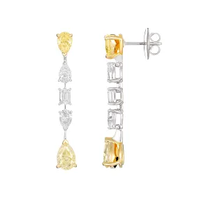 Riviera Monaco Fancy Yellow Diamond Drop Earrings