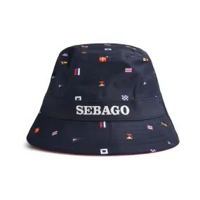 Sebago Oar Reversible Bucket Hat – Blue