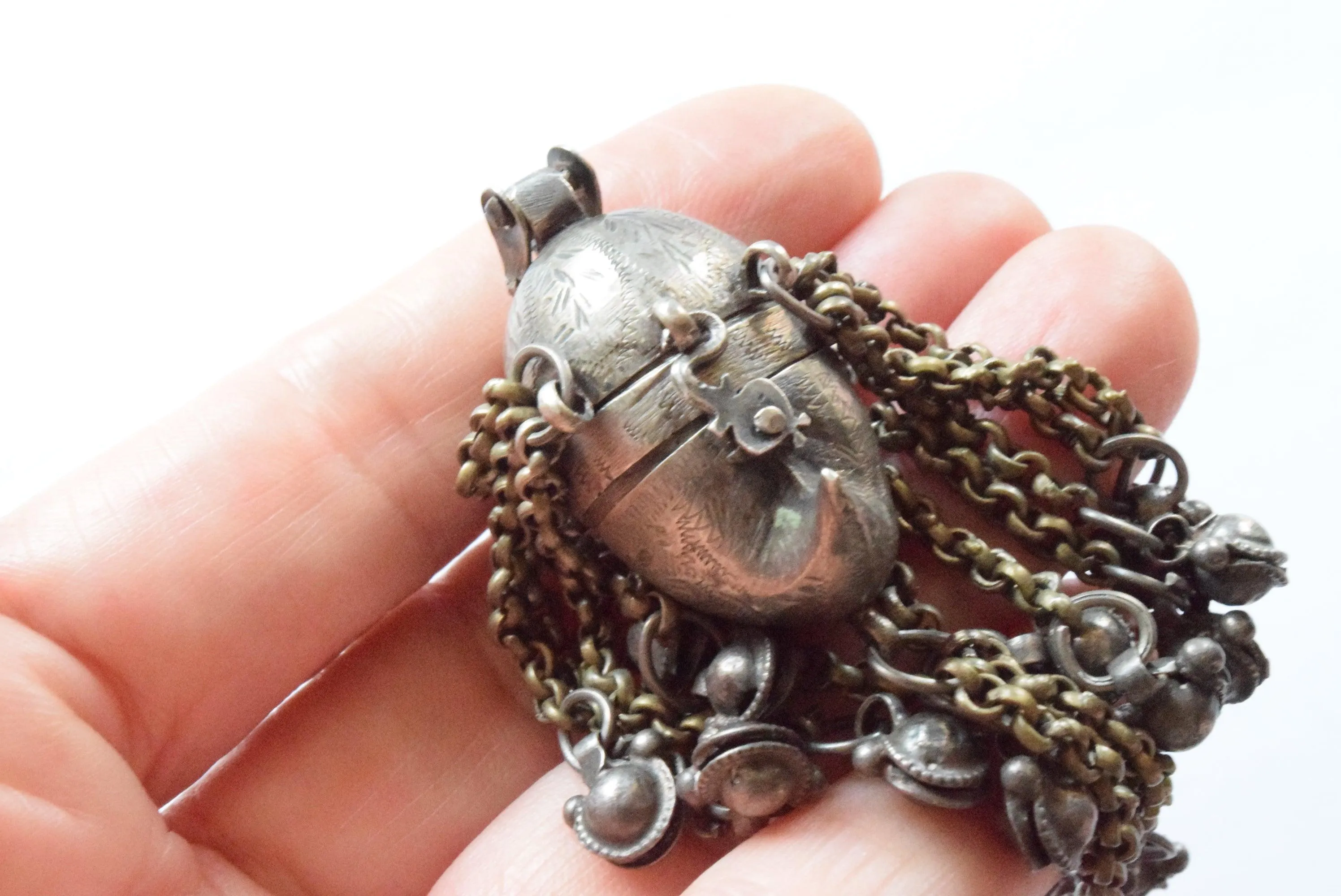 Silver Pendant with a Hidden Compartment from Afghanistan or India