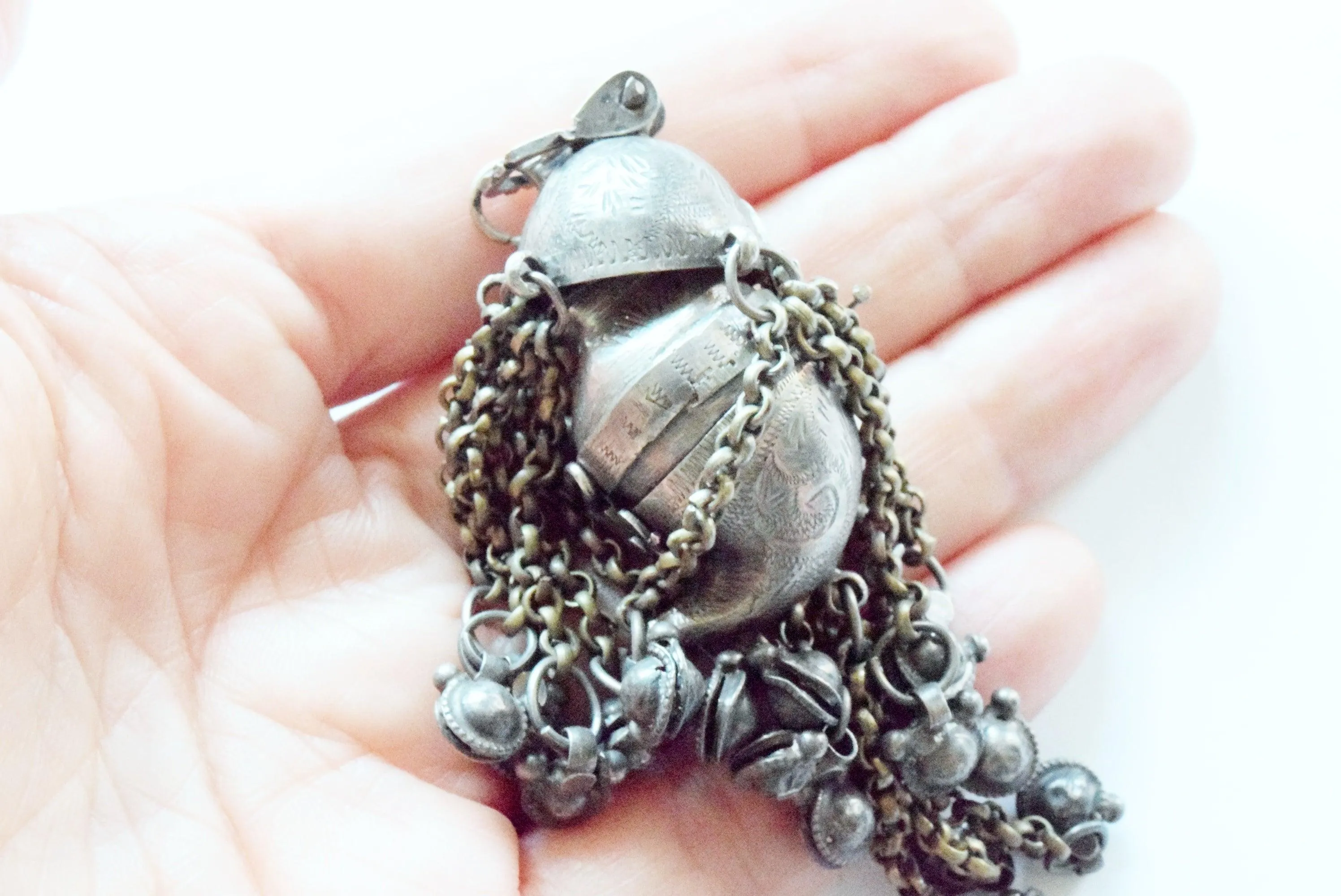 Silver Pendant with a Hidden Compartment from Afghanistan or India