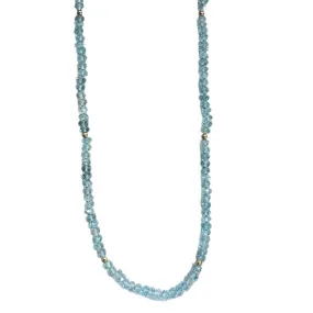 Sky Blue Topaz Beaded Necklace