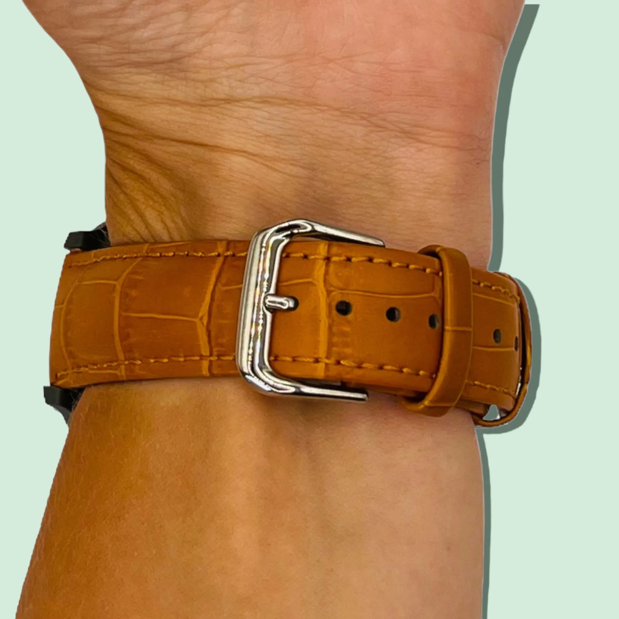 Snakeskin Leather Watch Straps Compatible with the OnePlus Watch