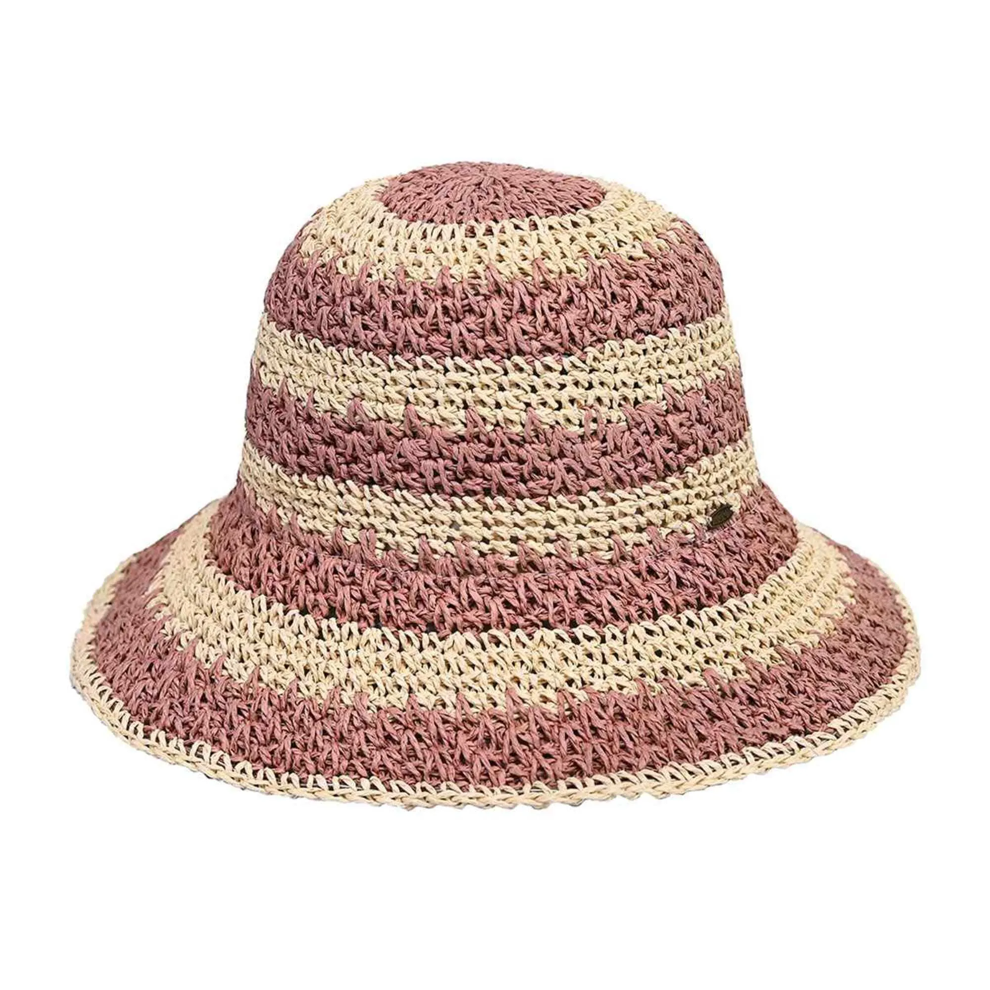 ST4245 Striped Crochet Bucket Hat