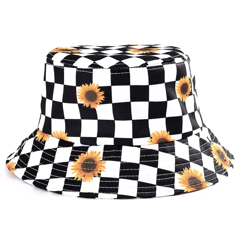 Summer Printed Reversible Bucket Hat Men Outdoor Hip-Hop Fisherman Cap Fashion Street Beach Bob Women Double Side Panama Hat Hot