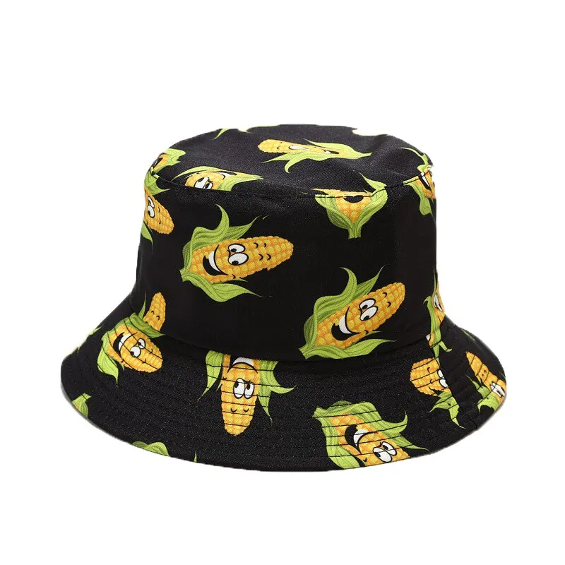 Summer Printed Reversible Bucket Hat Men Outdoor Hip-Hop Fisherman Cap Fashion Street Beach Bob Women Double Side Panama Hat Hot