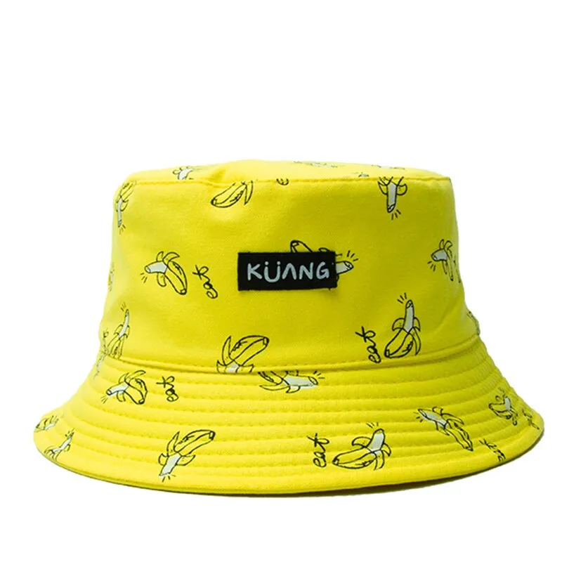 Summer Printed Reversible Bucket Hat Men Outdoor Hip-Hop Fisherman Cap Fashion Street Beach Bob Women Double Side Panama Hat Hot