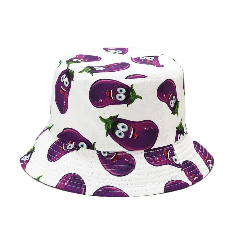 Summer Printed Reversible Bucket Hat Men Outdoor Hip-Hop Fisherman Cap Fashion Street Beach Bob Women Double Side Panama Hat Hot