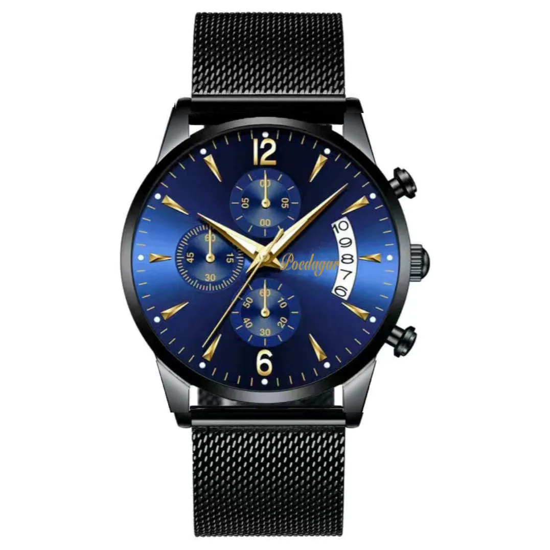 Swiss Waterproof Luminous Calendar Men's Watch Korean Fashion Business