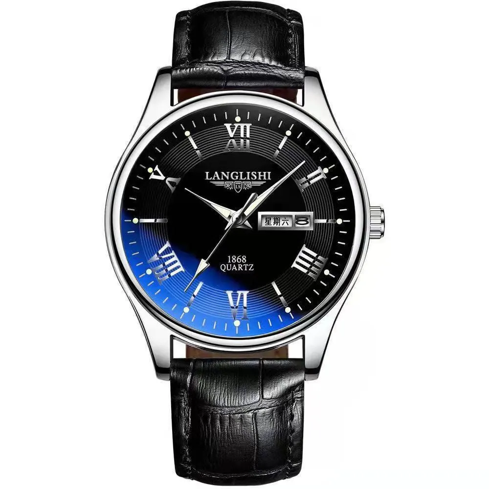 Swiss Waterproof Luminous Calendar Men's Watch Korean Fashion Business