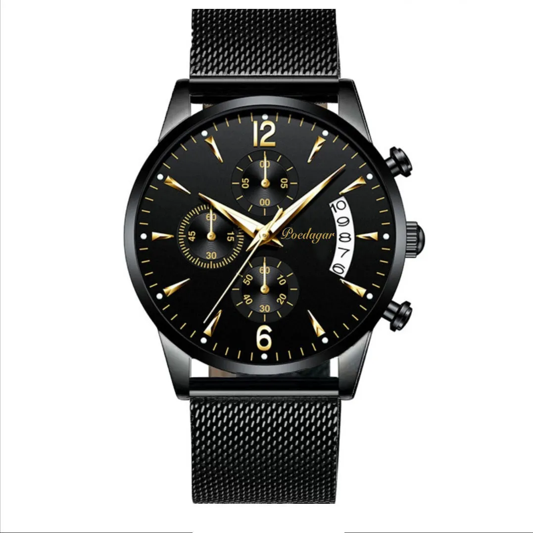 Swiss Waterproof Luminous Calendar Men's Watch Korean Fashion Business